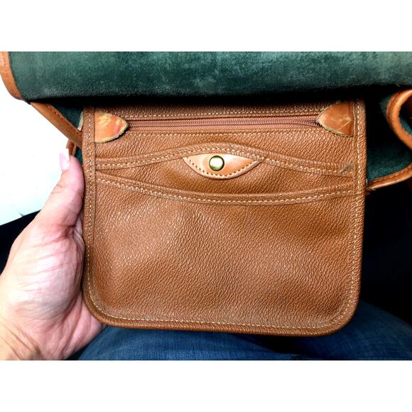 Dooney & Bourke Green Calvary Equestrian Flap All Weather Leather Crossbody Bag - Picture 11 of 16